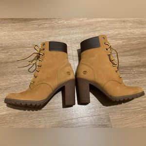 Timberland boots women high heel Tillston Suede 6.5